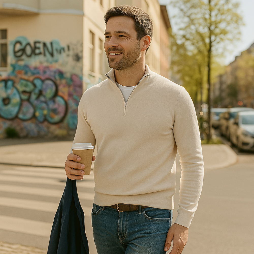 Merino Herrenpullover mit V-Ausschnitt - Torino