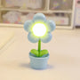 Blaue LED-Blumen-Nachtlampe, dekorative Tischleuchte, Kinderzimmer, Schlafzimmer, Ambiente.
