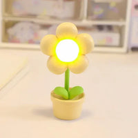 Niedliche LED-Blumen-Nachtlampe, gelb, Tischdekoration, Schlafzimmer, Kinderzimmer.