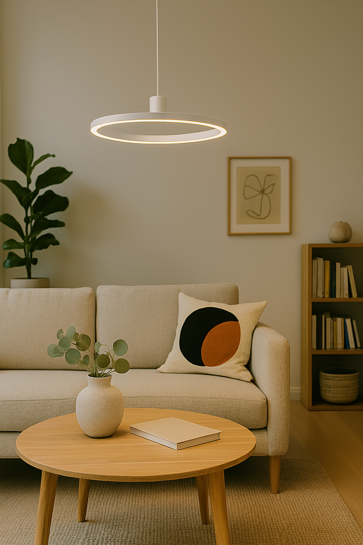Moderne LED Hängeleuchte – Dimmbar, langlebig & stilvoll – Kreisförmiges Design für Esszimmer, Wohnzimmer & Büro