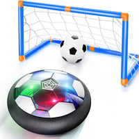 Schwebender Fußball mit LED-Lichtern, Mini-Tor, Kinder-Spielzeug, Indoor-Sport, Schwarz-Weiß