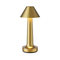 Goldene Tischlampe, konisch, für Restaurant-Bar, modernes Design, Metall, LED-Beleuchtung.