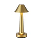 Goldene Tischlampe, konisch, für Restaurant-Bar, modernes Design, Metall, LED-Beleuchtung.