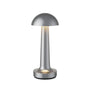 Silberne Tischlampe, pilzförmig, für Restaurant oder Bar, modernes Design, LED-Beleuchtung.
