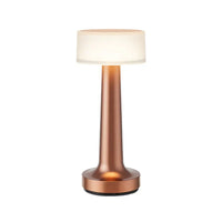 Roségoldene Tischlampe für Restaurant, kabellos, modernes Design, LED-Beleuchtung.