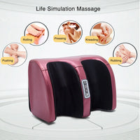 Roter elektrischer Fußmassagegerät mit mehreren Massagefunktionen, ideal zur Entspannung.