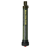 Trinkwasserfilter-Strohhalm, tragbar, grün, Outdoor-Wasserfilter, Notfallausrüstung