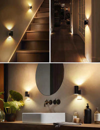 Moderne LED-Wandleuchten, schwarz, Innenbeleuchtung, Flur und Badezimmer, energiesparend.