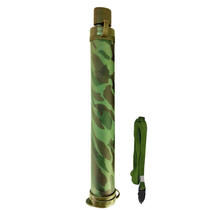 Tarnmuster Fernrohr mit Trageriemen, grün, Outdoor, Camping, Jagd, robust, tragbar.