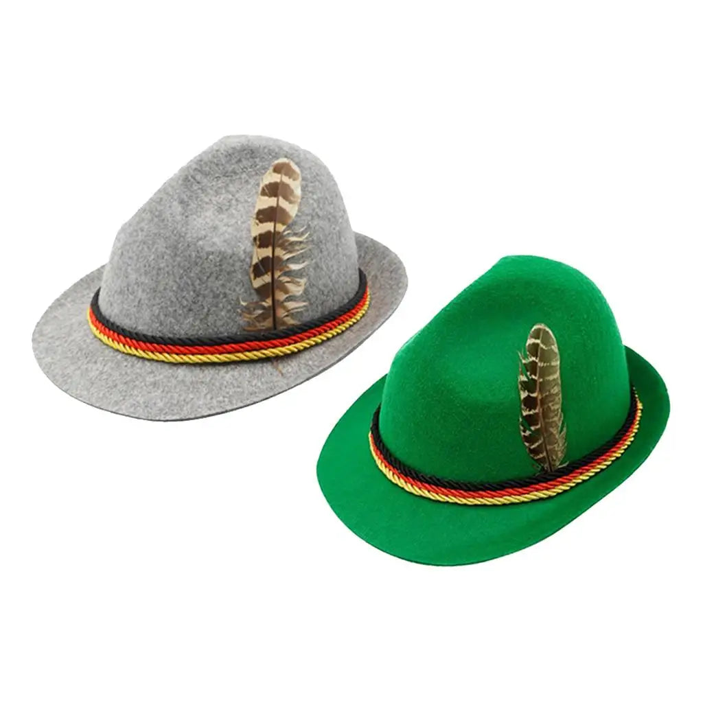 Bayerischer Filzhut mit Feder (Unisex) – TrachtenHut Oktoberfest 2025