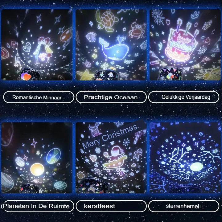 Sternenhimmel Projektor Nachtlicht, Bluetooth Lautsprecher, USB, Kinderzimmer, Geburtstagsgeschenk.