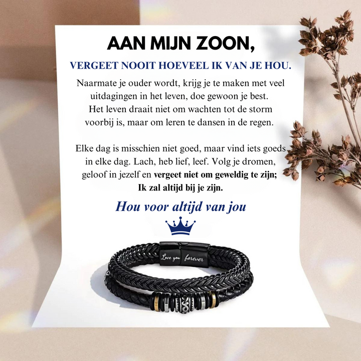 Voor Mijn Zoon - Hou Voor Altijd Van Jou - Armband