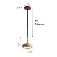 Hängelampe Beton Holz, verstellbar, 2m Kabel, modernes Design, ideal für Esszimmerbeleuchtung.
