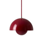 Rote Pendelleuchte, kugelförmig, modernes Design, Metall, Innenbeleuchtung, Wohnzimmerlampe.