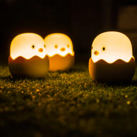 Leuchtende Küken-Nachtlichter, Ei-Design, warmes Licht, Kinderzimmer-Dekoration, LED-Lampe