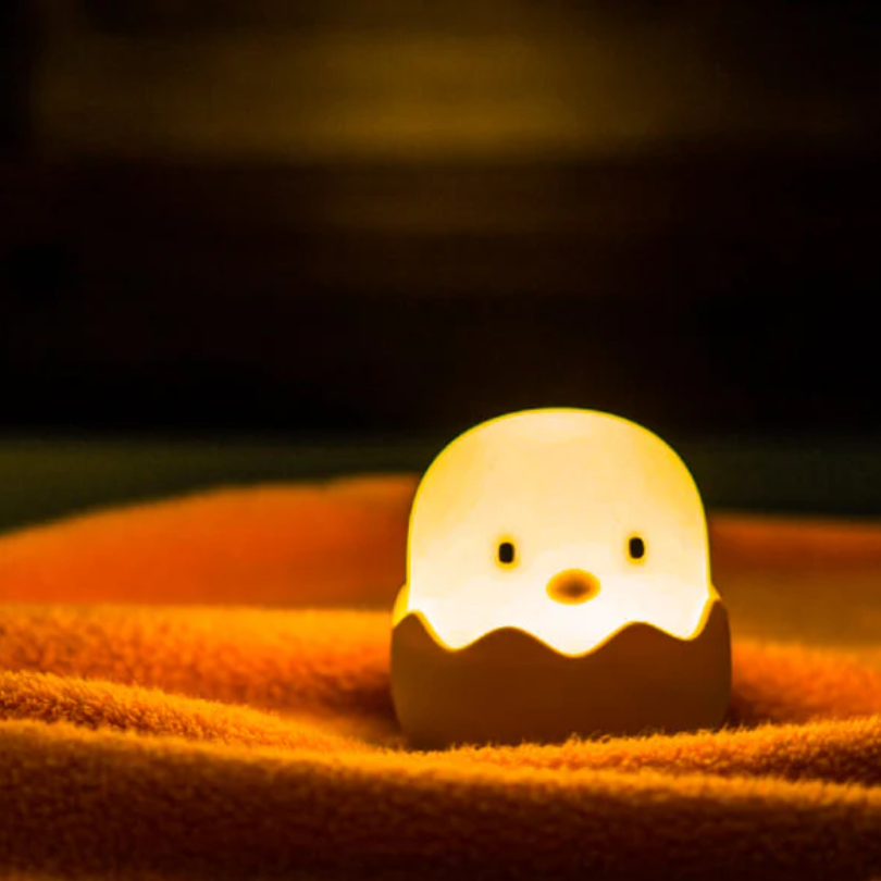Küken-Nachtlicht, LED, warmes Licht, Ei-Design, Kinderzimmer-Dekoration, gelb, niedlich