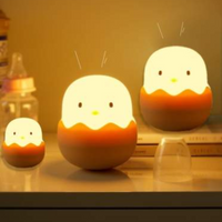 Nachtlicht Ei-Design, LED, warmweiß, Kinderzimmer, dimmbar, USB-aufladbar, Dekoration.