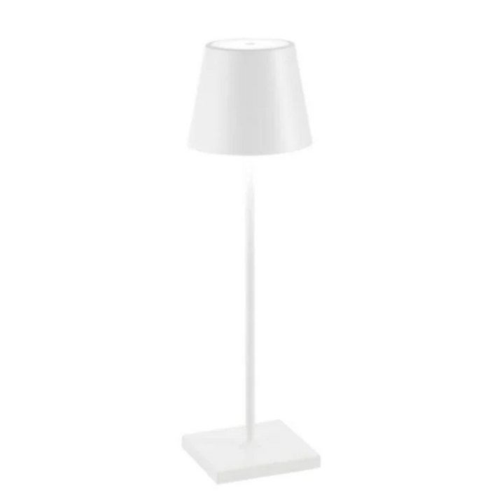 Weiße Stehlampe, modernes Design, Metall, minimalistisch, Innenbeleuchtung, Wohnzimmerlampe.