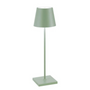 Grüne Tischlampe aus Metall, modernes Design, ideal für Wohnzimmer oder Bürobeleuchtung.