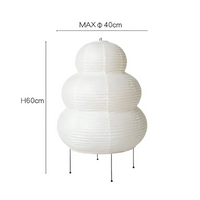 Weiße Papierlampe, 60cm hoch, modernes Design, ideal für Innenbeleuchtung, dekorativ.
