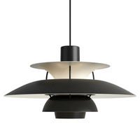 Schwarze Pendelleuchte, modernes Design, Metall, skandinavischer Stil, Innenbeleuchtung.