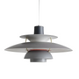 Moderne graue Pendelleuchte aus Metall, skandinavisches Design, Wohnzimmerbeleuchtung.