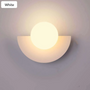 Moderne weiße Wandleuchte, rundes Design, energiesparend, LED, Innenbeleuchtung.