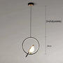 Moderne schwarze Pendelleuchte mit Vogel-Design, verstellbar, 2m Länge, 29cm Durchmesser.