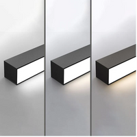 Schwarze LED-Wandleuchte, rechteckig, modernes Design, energiesparend, Innenbeleuchtung.