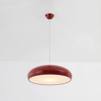 Rote Pendelleuchte, modernes Design, Metall, Wohnzimmerbeleuchtung, Deckenlampe, minimalistisch