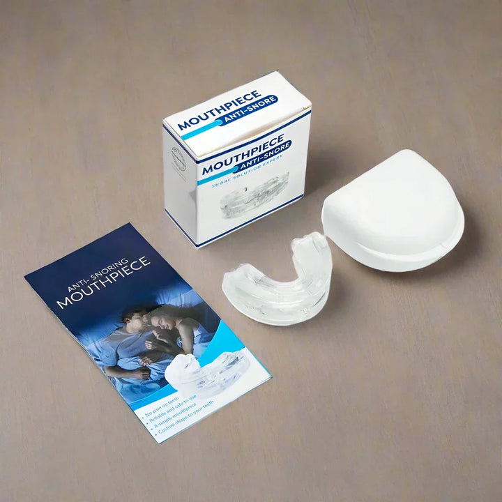 Antischnarch-Mundstück Set, transparent, Kunststoff, mit Aufbewahrungsbox und Anleitung.