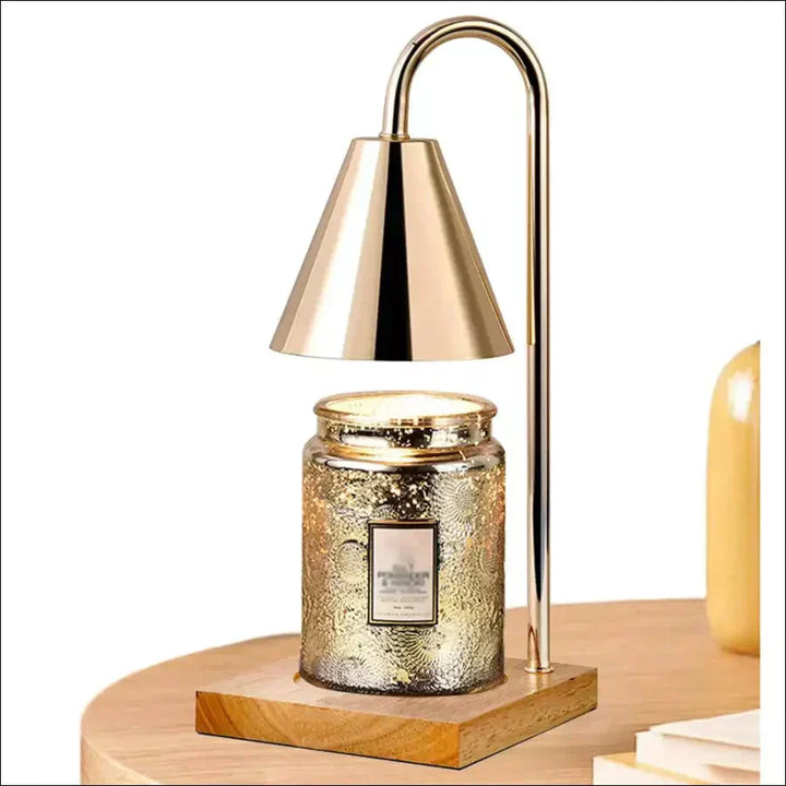 Braune Aromatherapie-Kerzenwärmer-Tischlampe, dekoratives Stück, modernes Design.