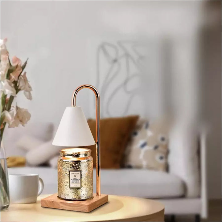 Aromatherapie-Kerzenwärmer Tischlampe, dekorativ, goldfarben, für Wohnzimmer-Dekor.