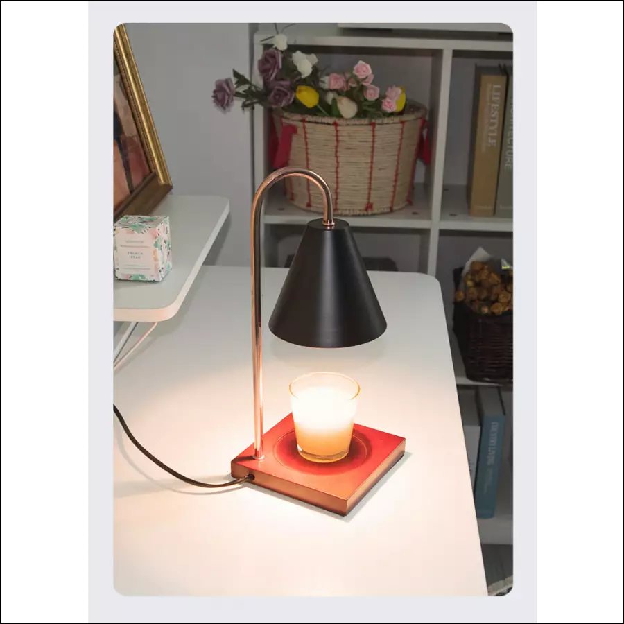 Aromatherapie-Kerzenwärmer Tischlampe, schwarz, dekorativ, modernes Design, Wohnkultur.