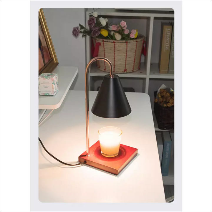 Aromatherapie-Kerzenwärmer Tischlampe, schwarz, dekorativ, modernes Design, Wohnkultur.