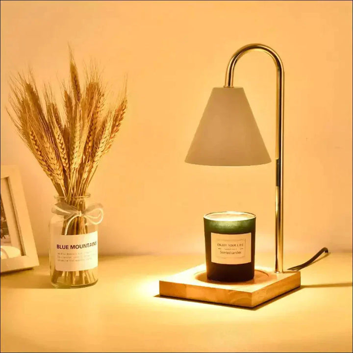 Weiße Aromatherapie-Kerzenwärmer-Tischlampe, dekoratives Stück, modernes Design.