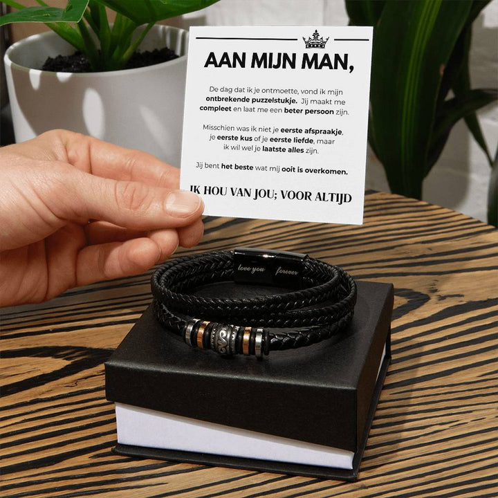 Voor Mijn Man - Ik Hou Van Jou; Voor Altijd - Armband