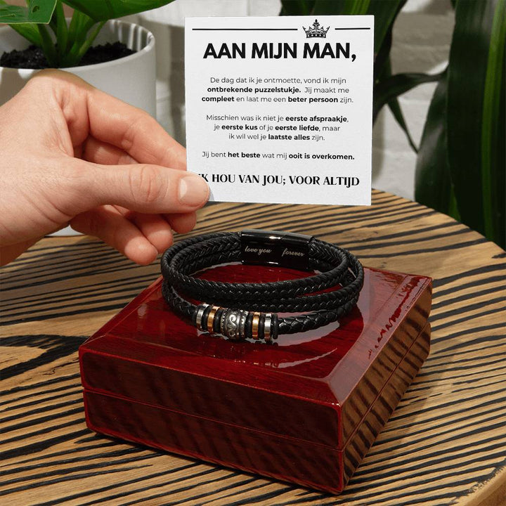 Voor Mijn Man - Ik Hou Van Jou; Voor Altijd - Armband