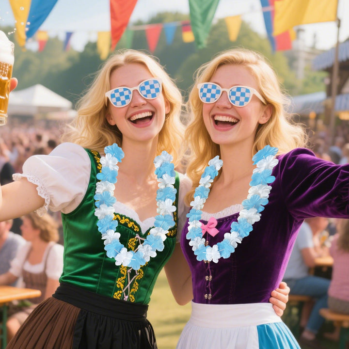 24 Stück Oktoberfest Deko-Ketten – BavariaBlüten Oktoberfest 2025