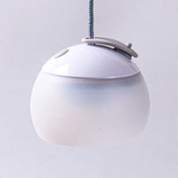 Weiße LED-Hängelampe, rund, modern, Kunststoff, dimmbar, für Innenbeleuchtung.