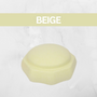 Beige runder Türstopper aus Gummi, rutschfest, langlebig, für Boden- und Wandschutz.