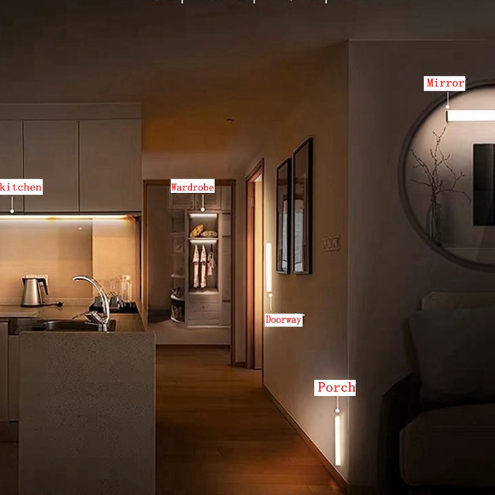 LED-Nachtlicht im Flur, energiesparend, warmweiß, für Küche, Kleiderschrank, Spiegel.
