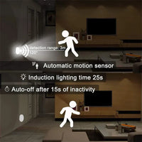 Bewegungsmelder Nachtlicht, automatischer Sensor, LED, 3m Reichweite, energiesparend, Innenbereich.