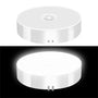 Runder LED-Nachtlichtsensor, weiß, batteriebetrieben, energiesparend, für Innenräume.