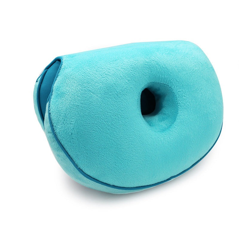 Türkises Nackenkissen aus Memory-Schaum, ergonomisch, ideal für Reisen und Entspannung.
