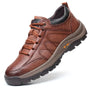 Brauner Lederschuh für Herren, rutschfeste Sohle, Outdoor, Wandern, bequem, modisch.