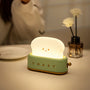Nachtlicht in Toastform, LED, grün, süßes Design, Kinderzimmer, Dekoration, Geschenkidee.