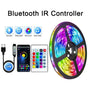 LED-Lichtstreifen mit Bluetooth-IR-Controller, RGB-Farben, USB-Anschluss, Fernbedienung.