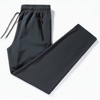 Schwarze Jogginghose mit Reißverschlusstasche, elastischer Bund, Sportbekleidung Herren.