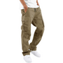 Khakifarbene Cargo-Hose für Herren, Baumwolle, lässig, mit Taschen, ideal für Freizeitkleidung.